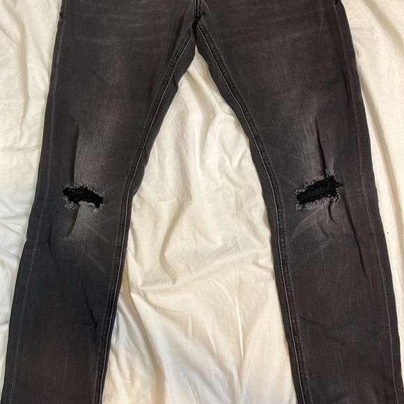 Gently used men’s EXPRESS gray distressed super skinny fit stretch denim 30 x 32 - Picture 6 of 10